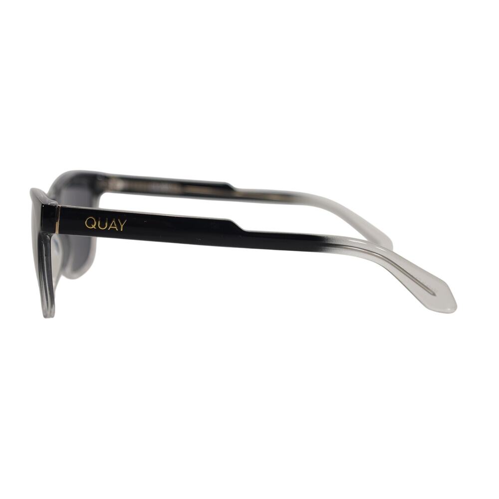 Quay Australia HARDWIRE Rectangle Sunglasses - Black Clear / Smoke - NWT - Picture 4 of 9